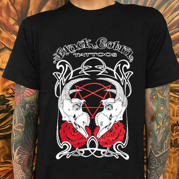 Black Cobra Goat Skull Shirt